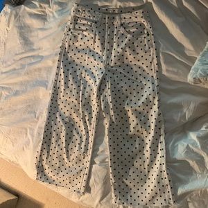 Polka dot jean culottes!